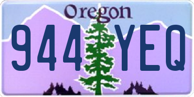 OR license plate 944YEQ