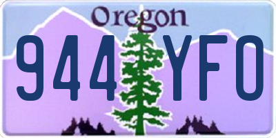 OR license plate 944YFO