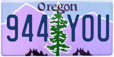 OR license plate 944YOU
