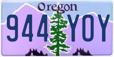 OR license plate 944YOY