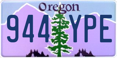 OR license plate 944YPE
