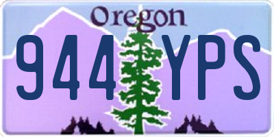 OR license plate 944YPS