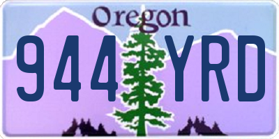 OR license plate 944YRD