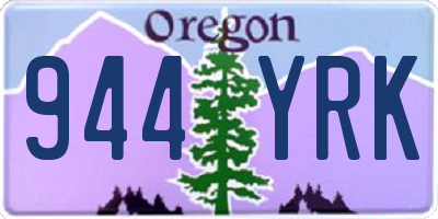 OR license plate 944YRK