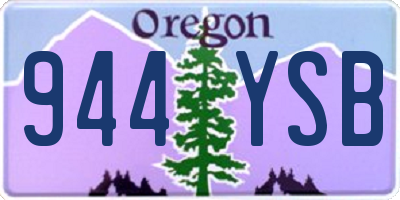 OR license plate 944YSB