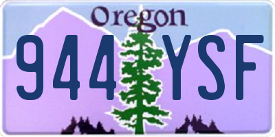 OR license plate 944YSF