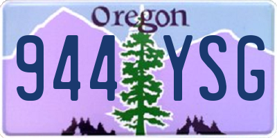 OR license plate 944YSG