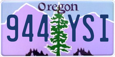 OR license plate 944YSI
