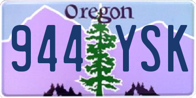 OR license plate 944YSK