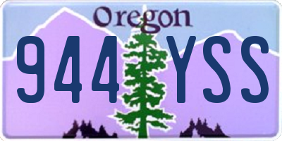 OR license plate 944YSS