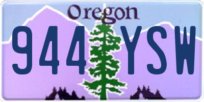 OR license plate 944YSW