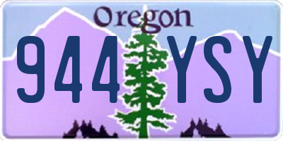 OR license plate 944YSY