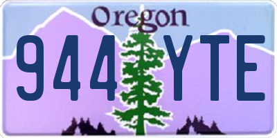 OR license plate 944YTE