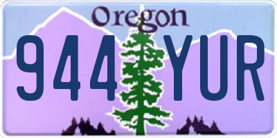 OR license plate 944YUR