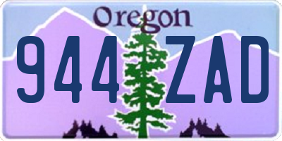 OR license plate 944ZAD