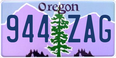 OR license plate 944ZAG