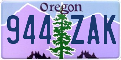 OR license plate 944ZAK