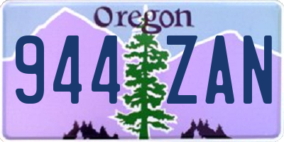 OR license plate 944ZAN
