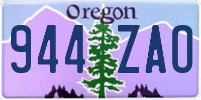 OR license plate 944ZAO