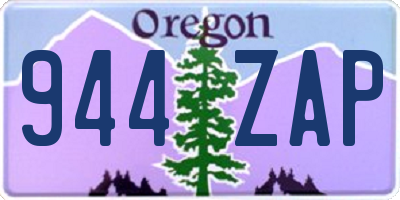 OR license plate 944ZAP