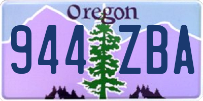 OR license plate 944ZBA