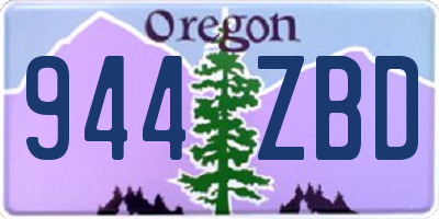 OR license plate 944ZBD