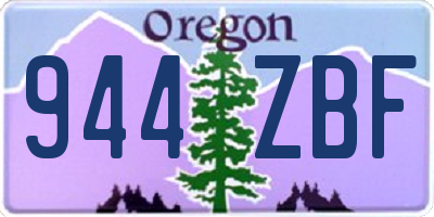 OR license plate 944ZBF