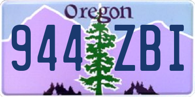 OR license plate 944ZBI