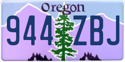 OR license plate 944ZBJ