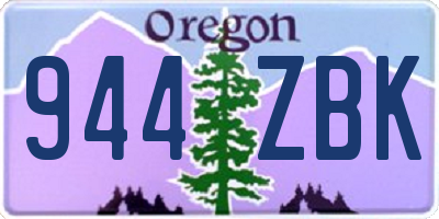 OR license plate 944ZBK