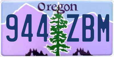 OR license plate 944ZBM