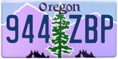 OR license plate 944ZBP