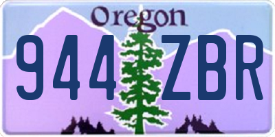 OR license plate 944ZBR
