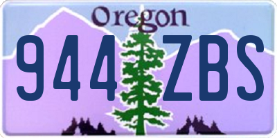 OR license plate 944ZBS