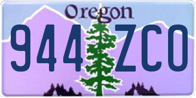 OR license plate 944ZCO