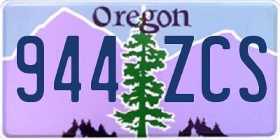 OR license plate 944ZCS