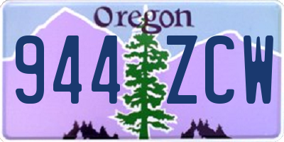 OR license plate 944ZCW