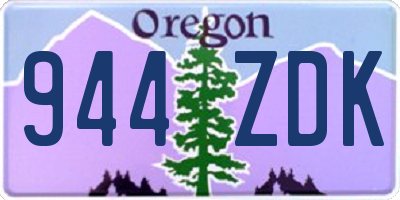 OR license plate 944ZDK