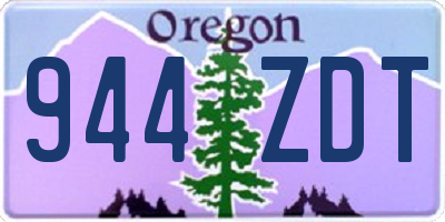 OR license plate 944ZDT