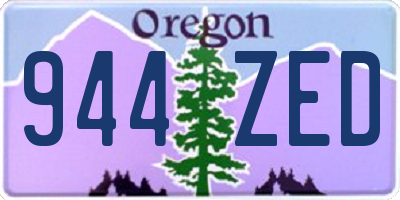 OR license plate 944ZED