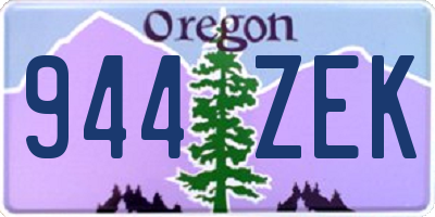 OR license plate 944ZEK
