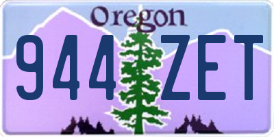 OR license plate 944ZET