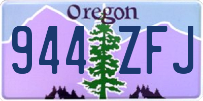 OR license plate 944ZFJ