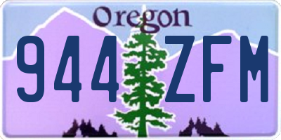 OR license plate 944ZFM