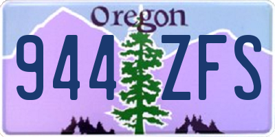 OR license plate 944ZFS