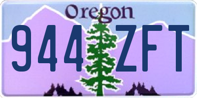 OR license plate 944ZFT