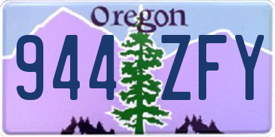 OR license plate 944ZFY