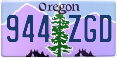 OR license plate 944ZGD