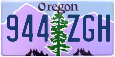 OR license plate 944ZGH