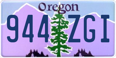 OR license plate 944ZGI